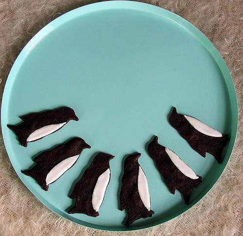 chocolate shortbread penguins by distopiandreamgirl on flickr