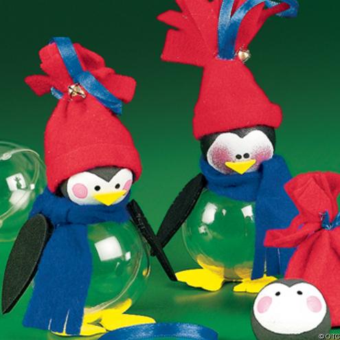 make your own penguin ornaments with your friends