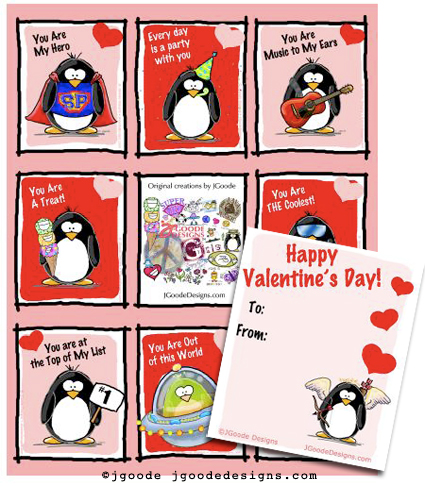 Free Penguin Valentines for your Penguin Pals